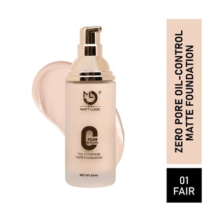 Mattlook Zero Pore Oil Control Full coverage Foundation-Fair 01