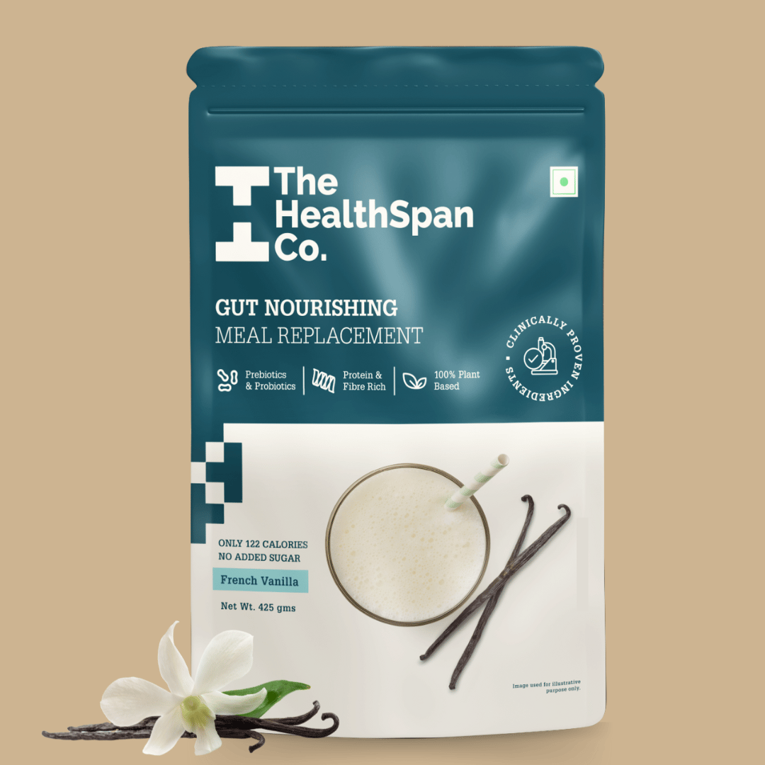 Gut Healthy Meal Replacement For Weight Loss | Lactose & Gluten Free | 425gm (12 serves)-French Vanilla / Pack of 1