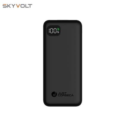 JUST CORSECA Skyvolt  PD 20W Power Bank  10000mAh Capacity  ABS Material  Lightweight 243g  USB-A  USB-C Output Ports-JUST CORSECA Skyvolt | PD 20W Power Bank | 10000mAh Capacity | ABS Material |