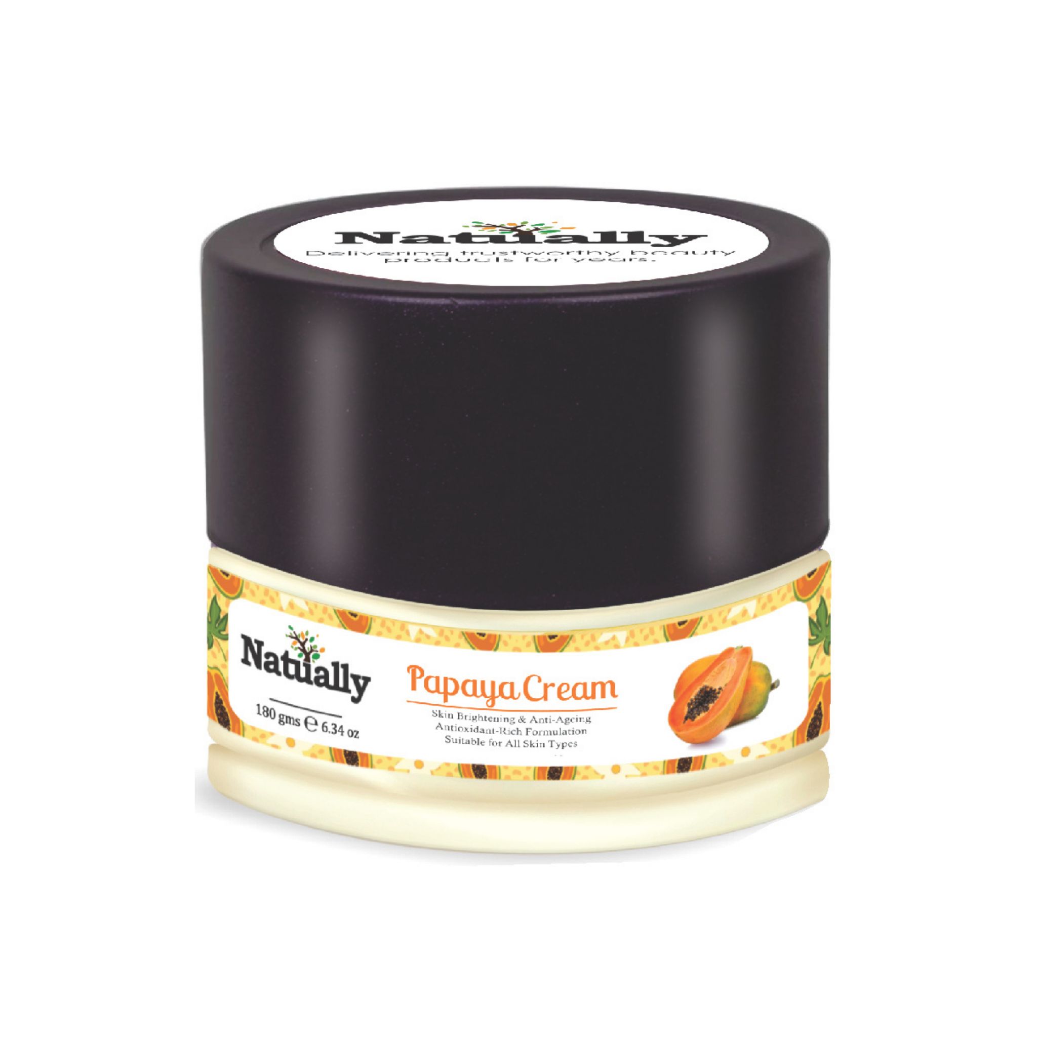 Natually Papaya Cream | Skin Brightening & Anti-Ageing | 180g
