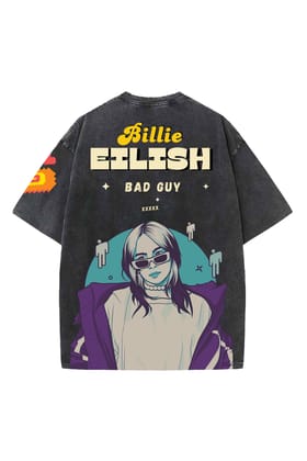 Bad Guy Designed Oversized T-shirt-S / Vintage Black