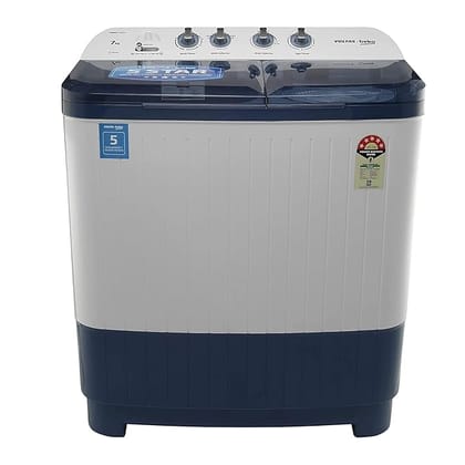 Voltas Beko 7 kg Semi-Automatic Top Loading Washing Machine Appliance Double Waterfall Sky Blue-Sky Blue