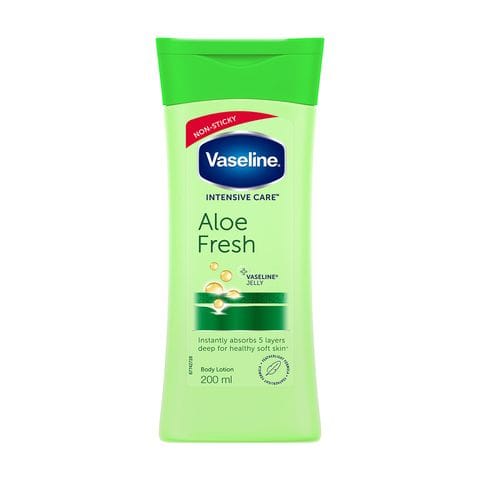 Vaseline Aloe Fresh Intensive Care Vaseline Jelly Body Lotion, 200 ml Bottle