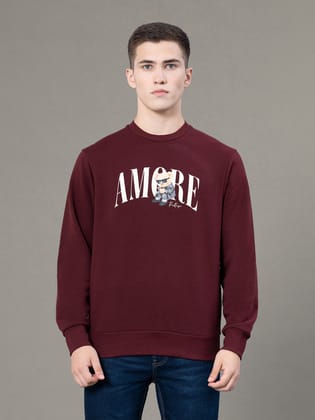 RedTape Round Neck Graphic Sweatshirt for Men | Smart Look | Everyday Comfort