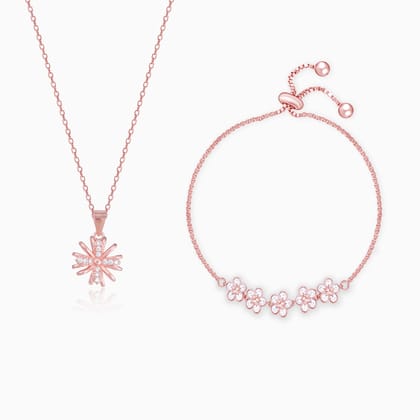 Rose Gold Floral Lover Set