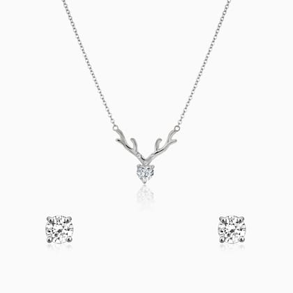 Silver Sparkling Deer Set