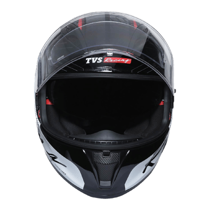 TVS Racing Helmet Matt Red & White - SV -M