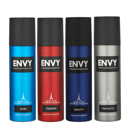 ENVY Dark + Passion + Gravity + Magnetic Deodorant Combo -480ml