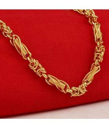 FASHION FRILL - Gold Plated Chain ( Pack of 1 ) - Golden