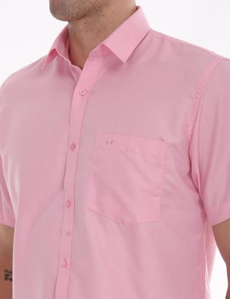 Cool Club Plus Cotton Pink Colour Shirt Half Sleeve-38