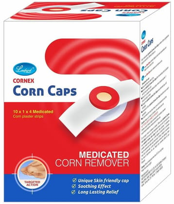 Leeford Cornex Corn Caps Medicated Corn Remover Pack of 1 (40 Strips)