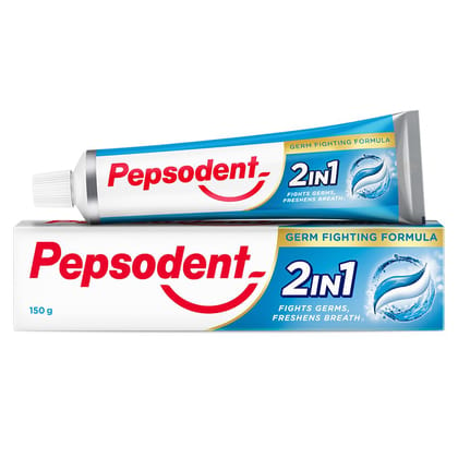 Pepsodent 2 In 1 Toothpaste Tooth Decay Prevention, Cavity Protection, Sensitivity Relief, Plaque Removal, 150 G