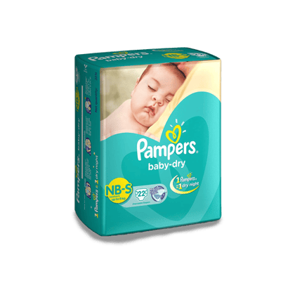 Pampers Taped Baby Diapers - Small, 22 Units Pouch