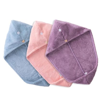 PROLIXR Microfiber Hair Towel Wrap Set: Quick Dry, Frizz-Free, Super Absorbent, Gentle on Hair and Skin, by Savio John Pereira.-PROLIXR Microfiber Hair Towel Wrap Set (Lavender, Pink, Blue) | Qui