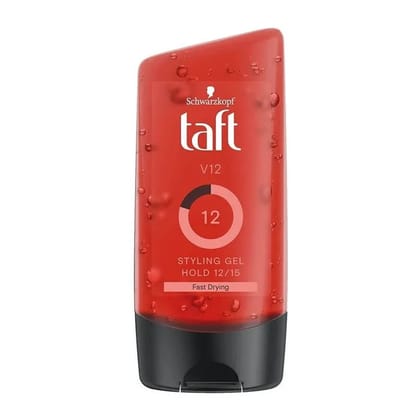 Schwarzkopf Taft V12 Fast Drying Power Hair Styling Gel, Speed Hold Level-12, 150 ml