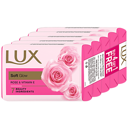 Lux radiant Glow rose soap 4+1 free 