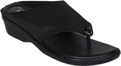 Women Wedges Sandal  (Black , 3)