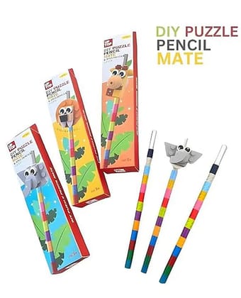 DIY Puzzle Pencil With Lego Topper