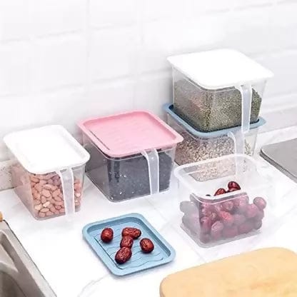 Colorful Plastic Fridge Container (500 ml)