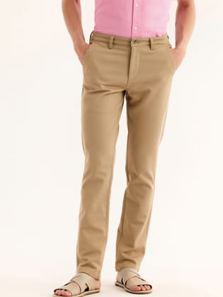 Khaki Stretch Slim Fit Trouser-30 / Khaki