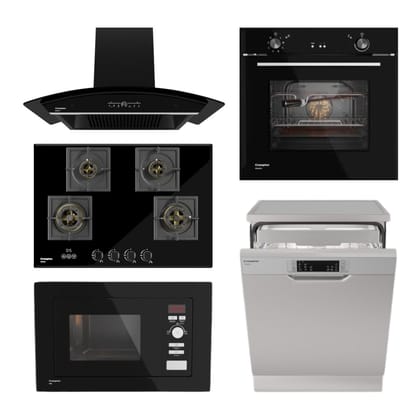 Crompton Chimney + Hob + Oven + Microwave + Dishwasher Combo CRCHOMD-07