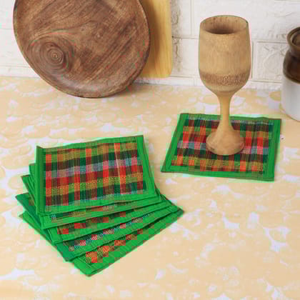 Bamboo Coasters - Multi Green-Set of 4
