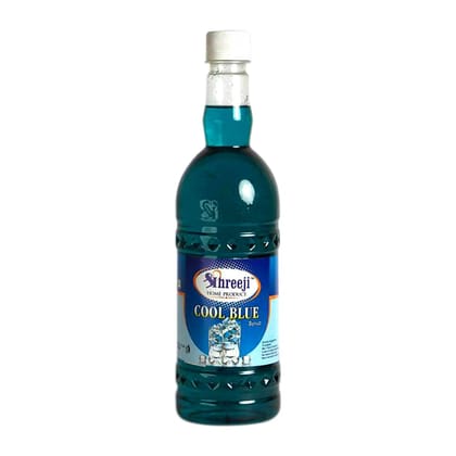 Shreeji Cool Blue Lagoon / Blue Curacao Syrup Mix with Water / Soda for Making Juice  / Cocktail / Mocktail 750 ml