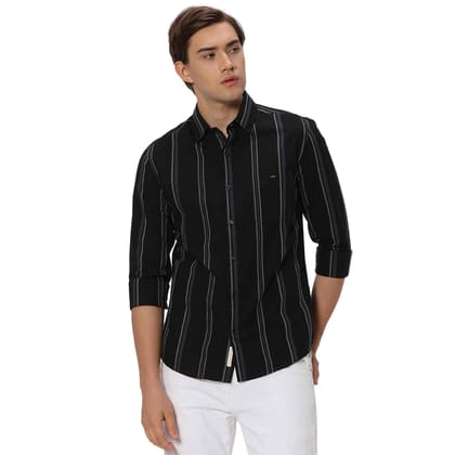 Black & Grey Tonal Stripe Shirt