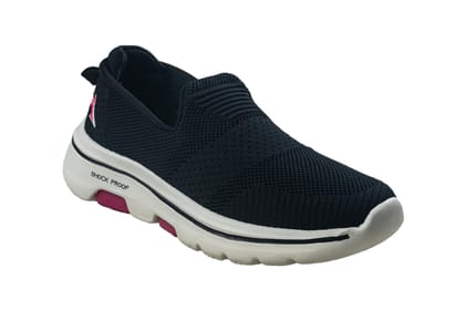 Abros Ladies Black / Pink Sports Shoe-Black/Pink / 4