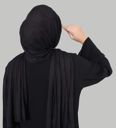 Premium Jersey Hijab - Black