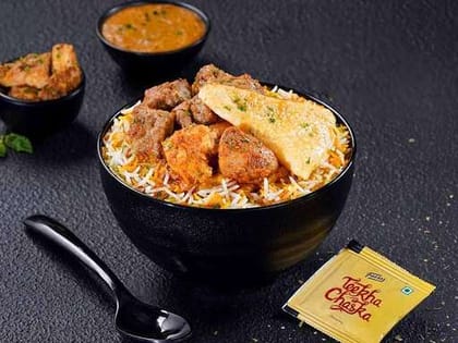 Royal Chicken Rice Bowl (Jumbo) - Hyderabadi Khas Rice (Spicy)