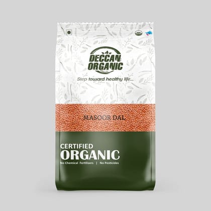 Deccan Organic MASOOR DAL 500 gm Pouch