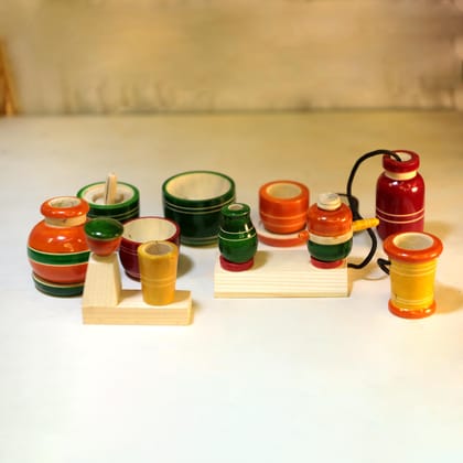 Channapatna Kitchen Toy Set for Kids-