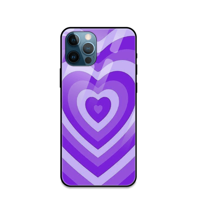 Purple Hearts - Glass Cases For iPhone Models-Apple iPhone 13 Pro Max