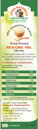 JIVIKA NATURAL'S Sesame oil  1 Ltr