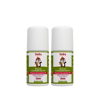 BabyOrgano Ayurvedic Eucalyptus Oil Natural Cold Relief Roll on - 40ml Pack Of 2