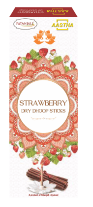 AASTHA STRAWBERRY DRY DHOOP STICKS - 10N