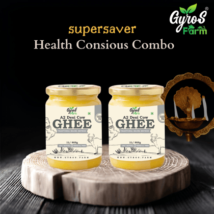 Health Conscious Combo | Desi Cow Ghee | Bilona Churned made from Curd | 1L + 1L