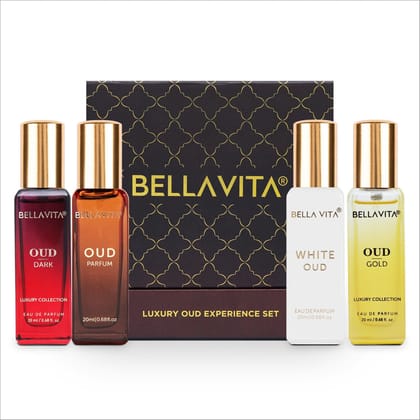 Bella Vita Luxury OUD Experience Eau De Parfum Gift Set 4 x 20ml for Men & Women