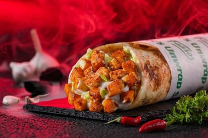 Paneer Tikka Shawarma.