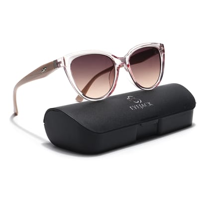 Eyejack Transparent Pink Cateye Sunglasses for Women (90151CL761)