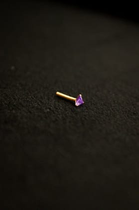 Aanandita Purple AD Nose pin