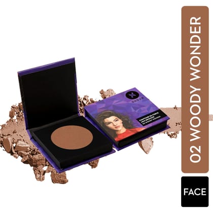 Sugar Cosmetics Contour De Force Mini Bronzer - 02 Woody Wonder (Warm Brown), 4 gm