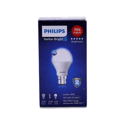 Philips Stellar Bright Base B22 12-Watt Led Bulb, 1 Pc