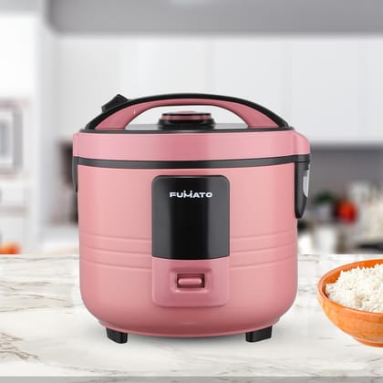 The Better Home FUMATO Slow Rice Cooker 1.5L 500W 3-in-1 Electric Cooker, Steamer, Keep Warm, Cool Touch, 1 Year Warranty, Cherry Pink.-The Better Home FUMATO Slow Rice Cooker 1.5L 500W | 3-in-1 