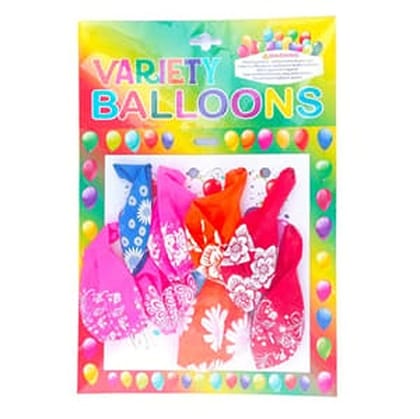 Vg Flower Balloon Print Xl Set Of 8 set