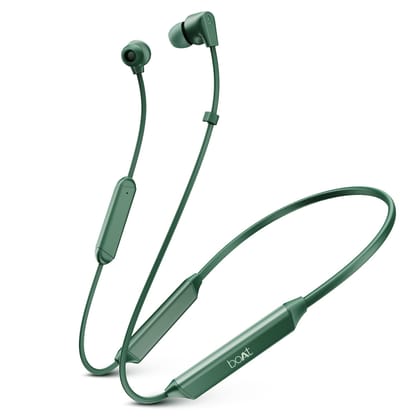 boAt Rockerz 150 Pro Neckband Earphones w/ 150hrs Playback, Dual Pairing- Green