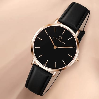 Iconic 2044 Black Analog Womens Watch