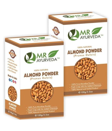 MR Ayurveda Almond Peel Powder Face Pack Masks 200 gm Pack of 2