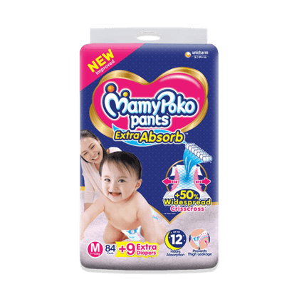 MamyPoko Pants Extra Absorb Medium, 72 Units Pouch